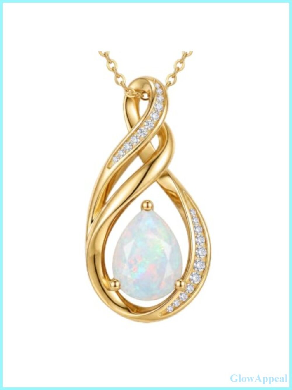 14k Gold Plated Infinity Birthstone Necklace for Women Adjustable 18+2 Inch